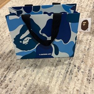 A Bathing Ape Blue Camouflage Party Bag